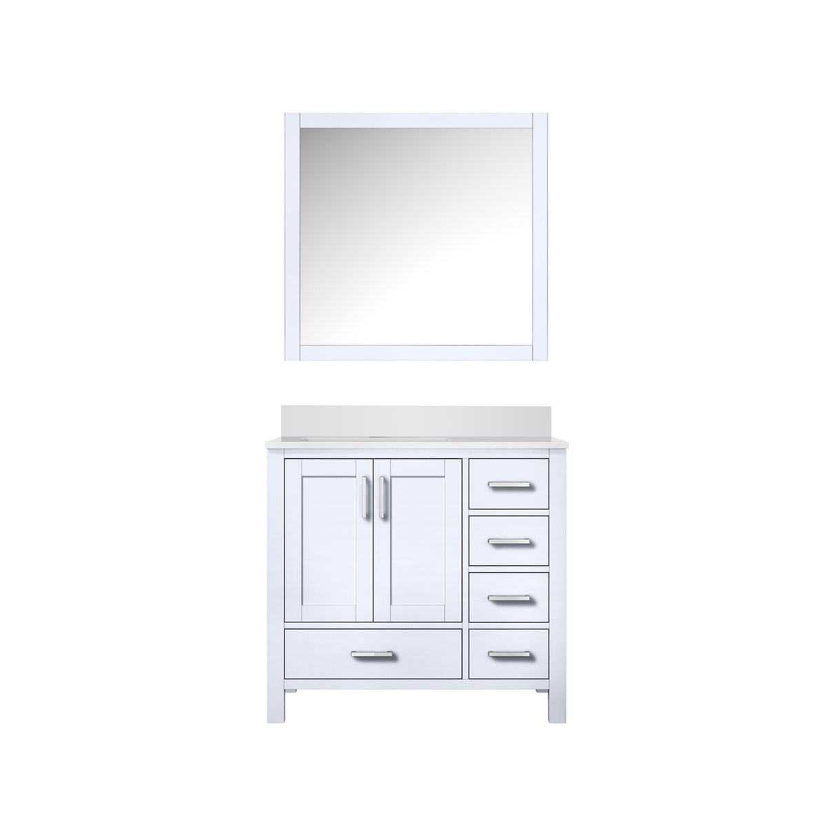 Lexora Jacques 36 in. White Single Sink Bath Vanity