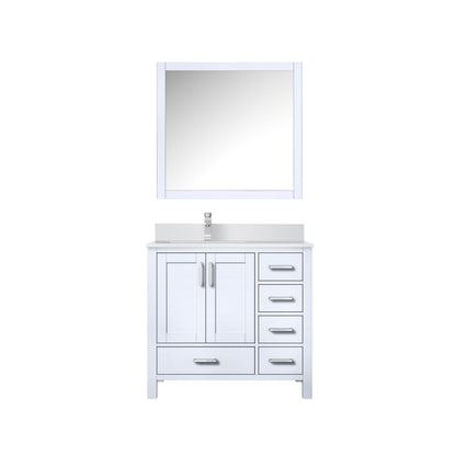Lexora Jacques 36 in. White Single Sink Bath Vanity
