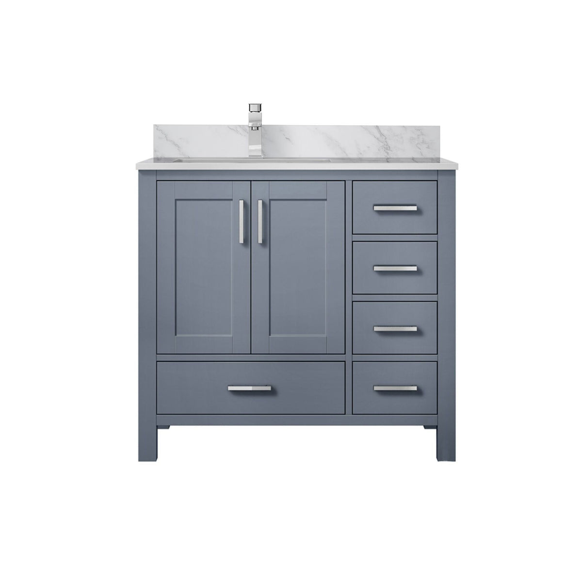 Lexora Jacques 36 in. Dark Grey Single Sink Bath Vanity