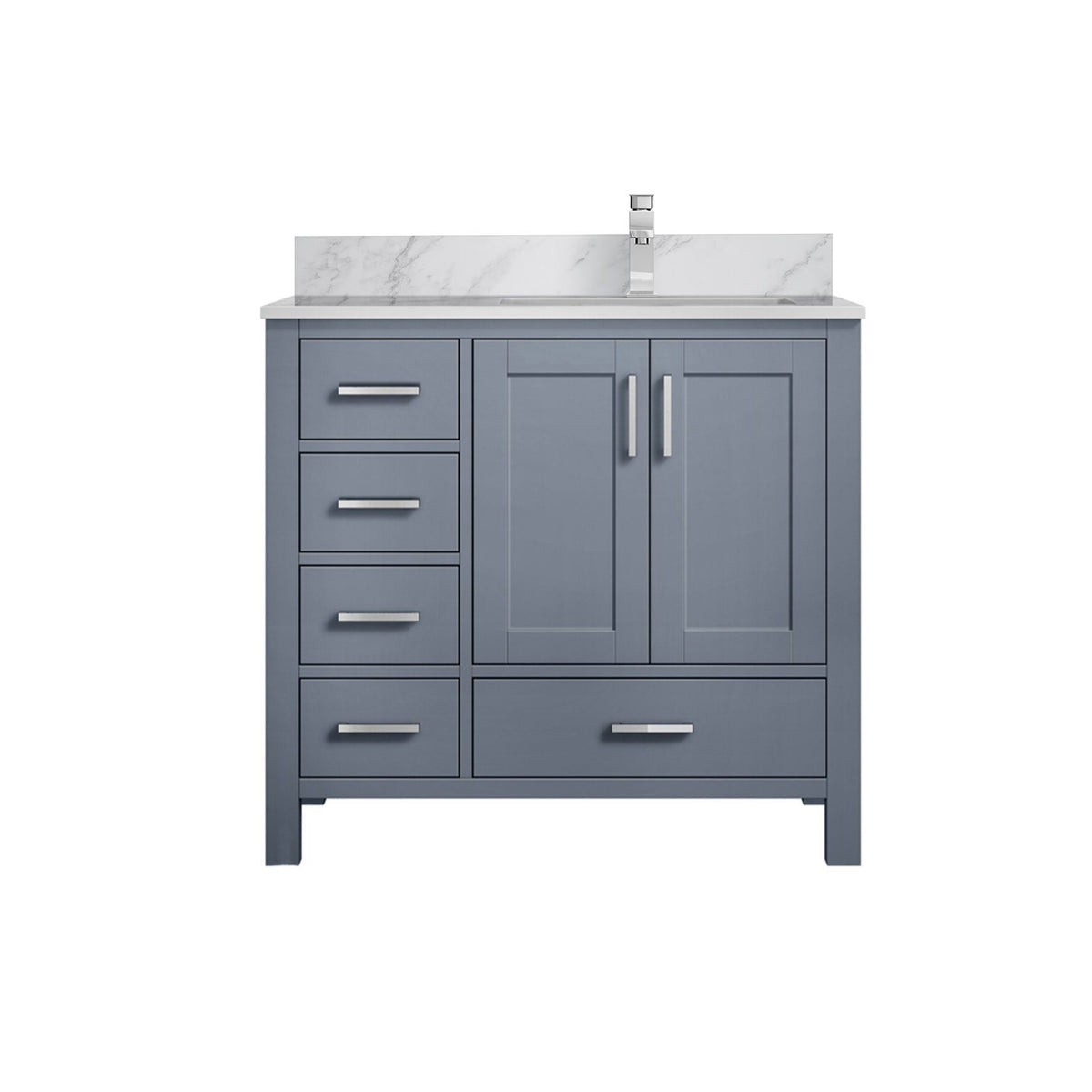 Lexora Jacques 36 in. Dark Grey Single Sink Bath Vanity