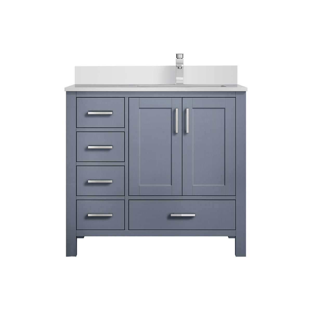 Lexora Jacques 36 in. Dark Grey Single Sink Bath Vanity