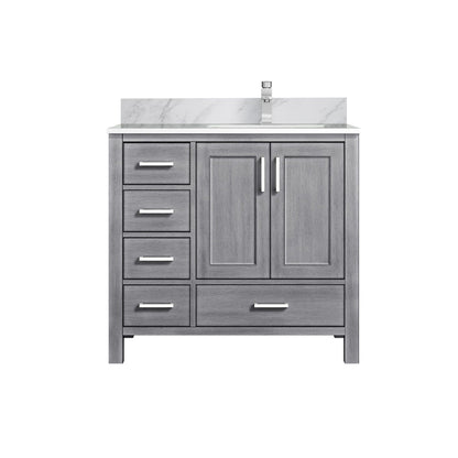 Lexora Jacques 36 in. Distressed Grey Single Sink Bath Vanity