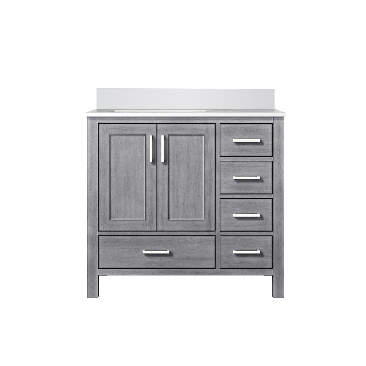 Lexora Jacques 36 in. Distressed Grey Single Sink Bath Vanity