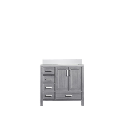 Lexora Jacques 36 in. Distressed Grey Single Sink Bath Vanity