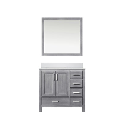Lexora Jacques 36 in. Distressed Grey Single Sink Bath Vanity