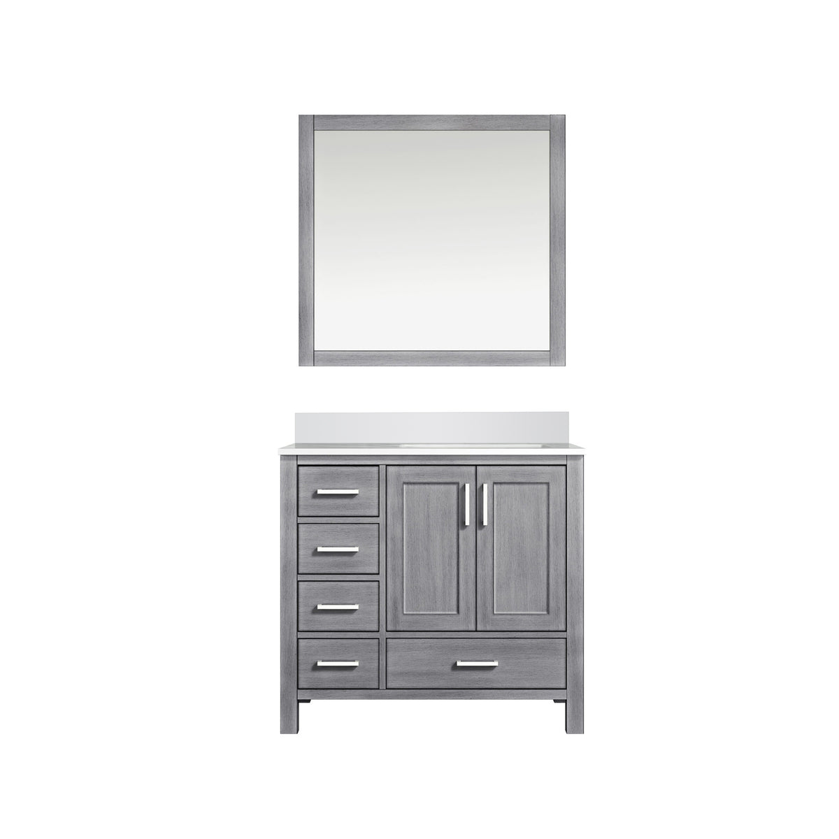 Lexora Jacques 36 in. Distressed Grey Single Sink Bath Vanity