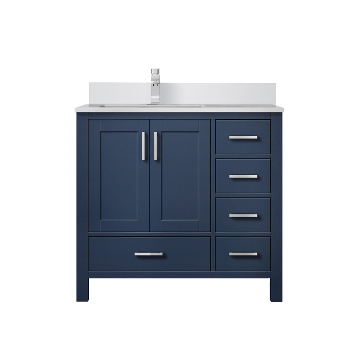 Lexora Jacques 36 in. Navy Blue Single Sink Bath Vanity
