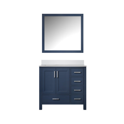 Lexora Jacques 36 in. Navy Blue Single Sink Bath Vanity