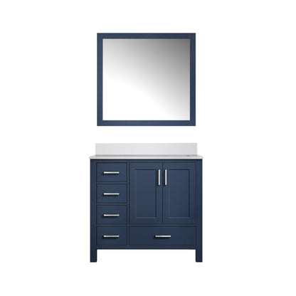Lexora Jacques 36 in. Navy Blue Single Sink Bath Vanity