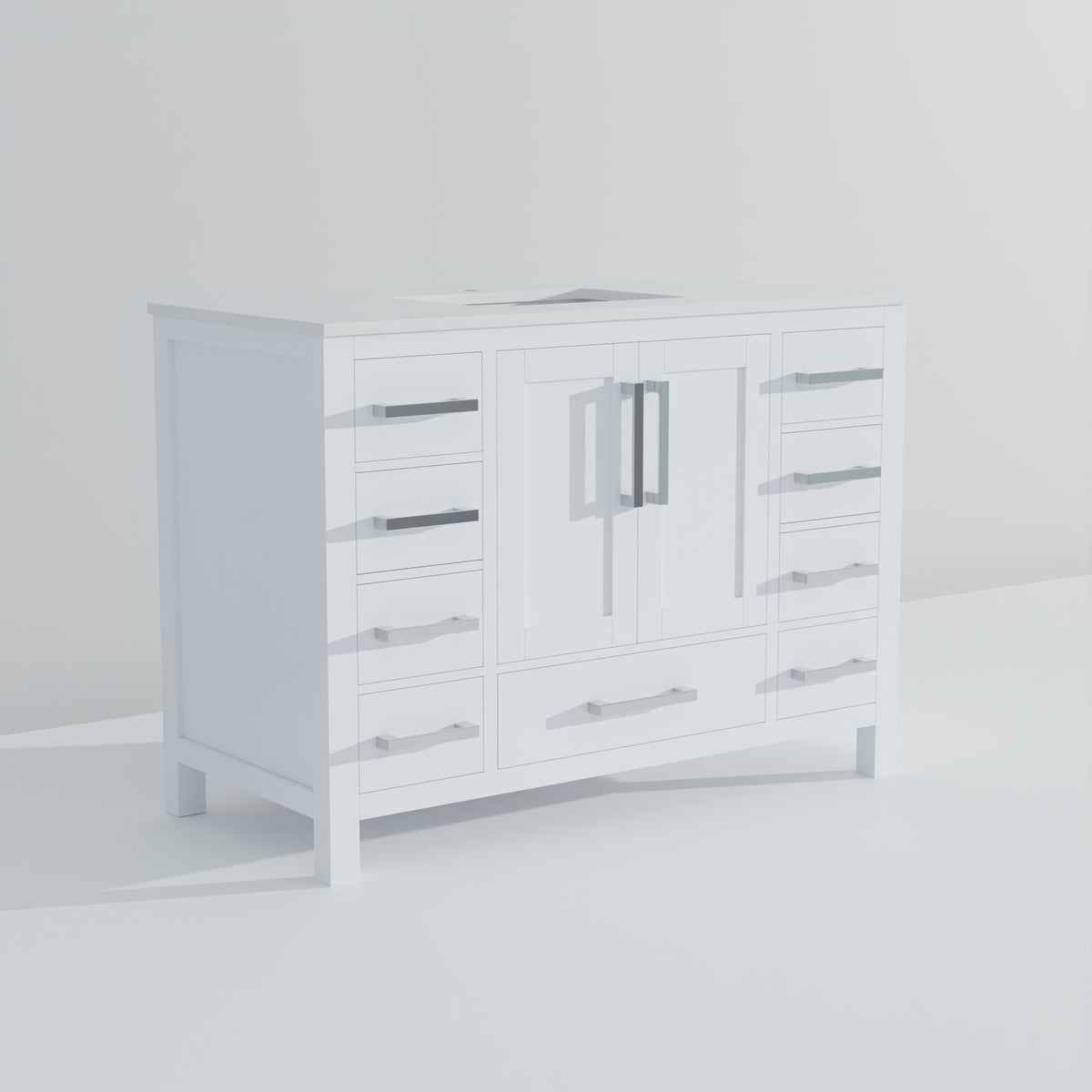Lexora Jacques 48 in. White Single Sink Bath Vanity