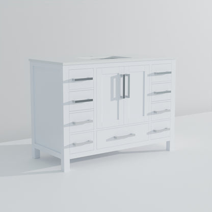Lexora Jacques 48 in. White Single Sink Bath Vanity