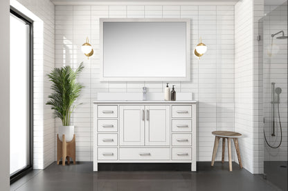 Lexora Jacques 48 in. White Single Sink Bath Vanity