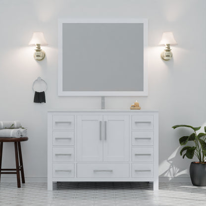 Lexora Jacques 48 in. White Single Sink Bath Vanity