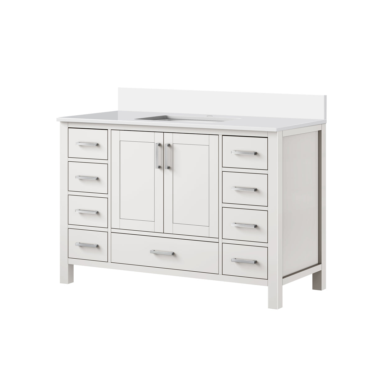 Lexora Jacques 48 in. White Single Sink Bath Vanity