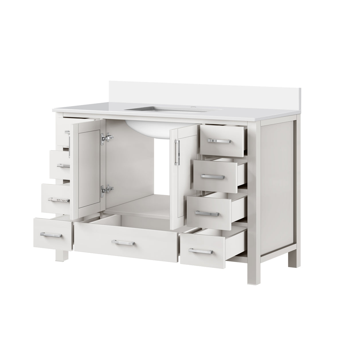 Lexora Jacques 48 in. White Single Sink Bath Vanity