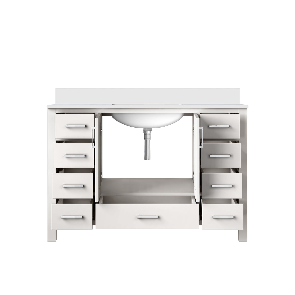 Lexora Jacques 48 in. White Single Sink Bath Vanity