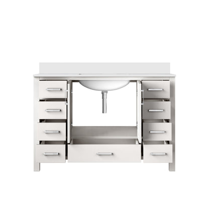Lexora Jacques 48 in. White Single Sink Bath Vanity