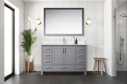 Lexora Jacques 48 in. Dark Grey Single Sink Bath Vanity