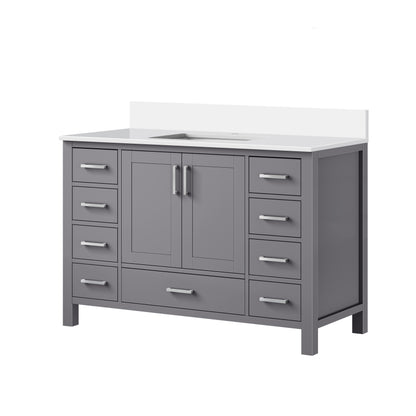 Lexora Jacques 48 in. Dark Grey Single Sink Bath Vanity
