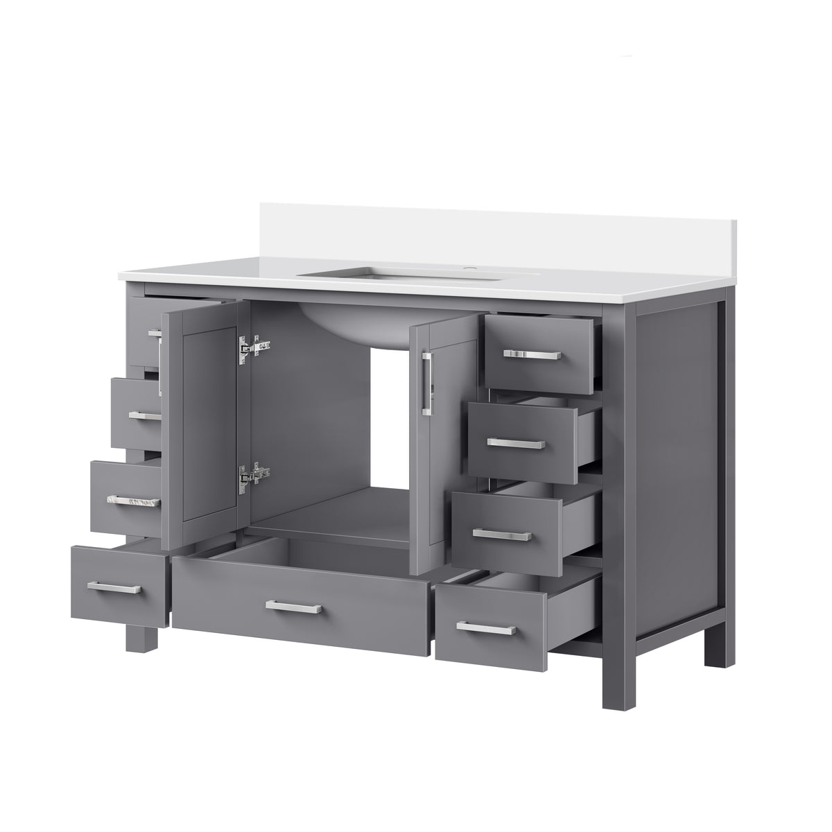 Lexora Jacques 48 in. Dark Grey Single Sink Bath Vanity