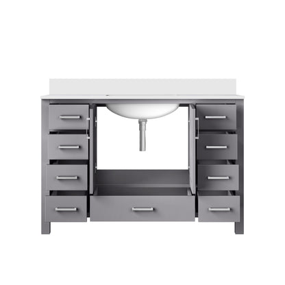 Lexora Jacques 48 in. Dark Grey Single Sink Bath Vanity
