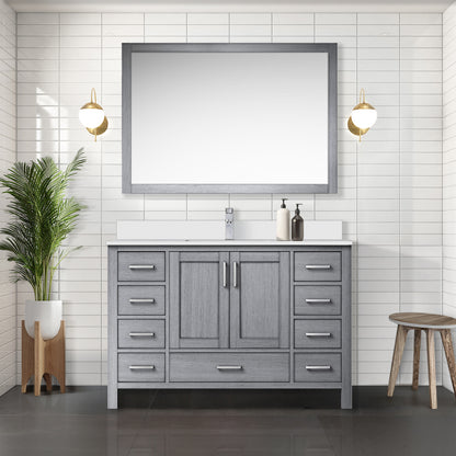 Lexora Jacques 48 in. Distressed Grey Single Sink Bath Vanity