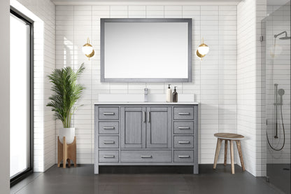 Lexora Jacques 48 in. Distressed Grey Single Sink Bath Vanity