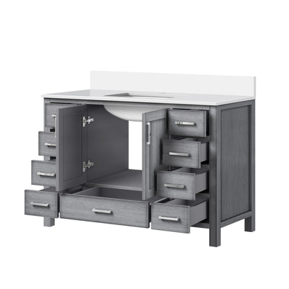 Lexora Jacques 48 in. Distressed Grey Single Sink Bath Vanity