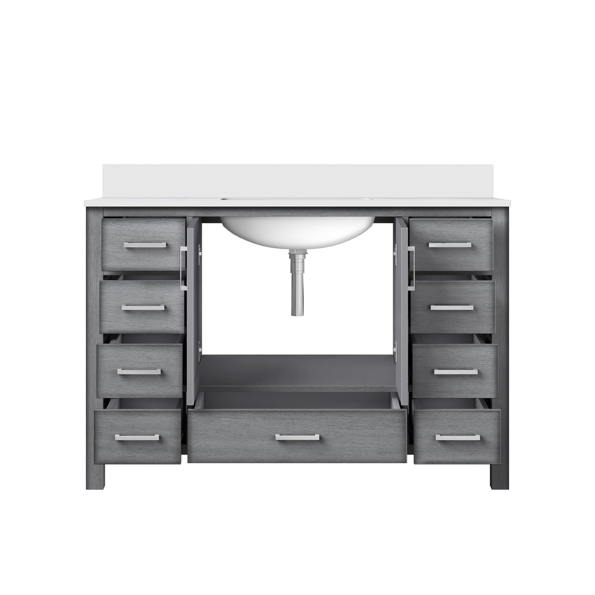 Lexora Jacques 48 in. Distressed Grey Single Sink Bath Vanity