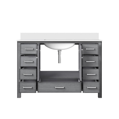 Lexora Jacques 48 in. Distressed Grey Single Sink Bath Vanity