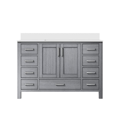 Lexora Jacques 48 in. Distressed Grey Single Sink Bath Vanity