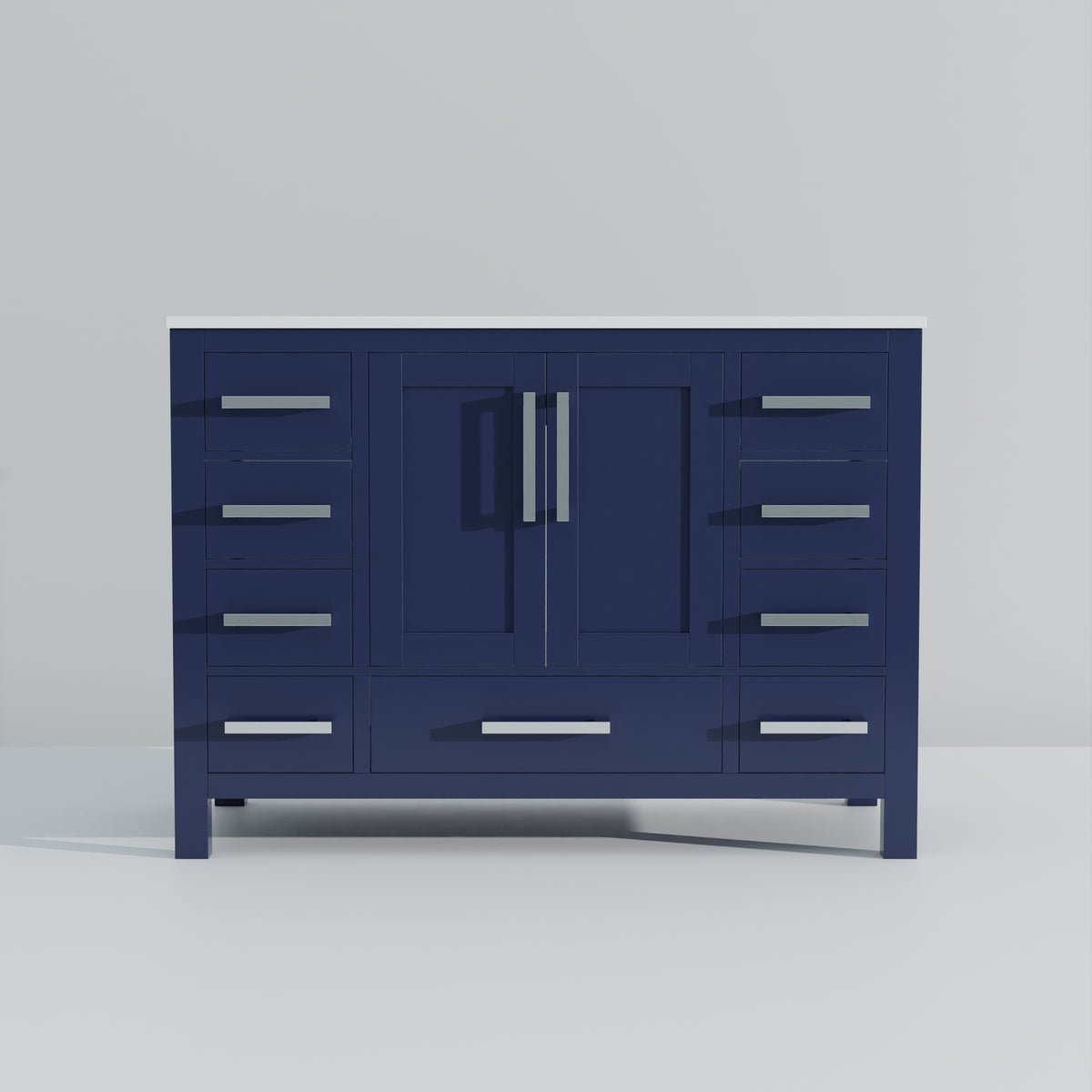 Lexora Jacques 48 in. Navy Blue Single Sink Bath Vanity