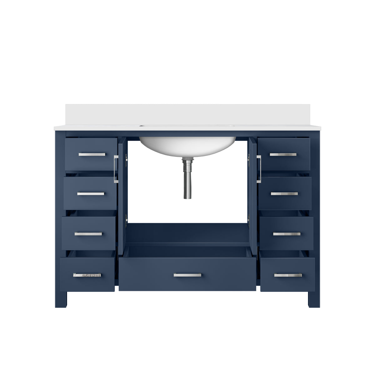 Lexora Jacques 48 in. Navy Blue Single Sink Bath Vanity