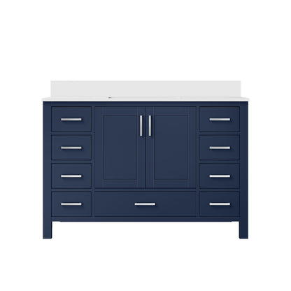 Lexora Jacques 48 in. Navy Blue Single Sink Bath Vanity