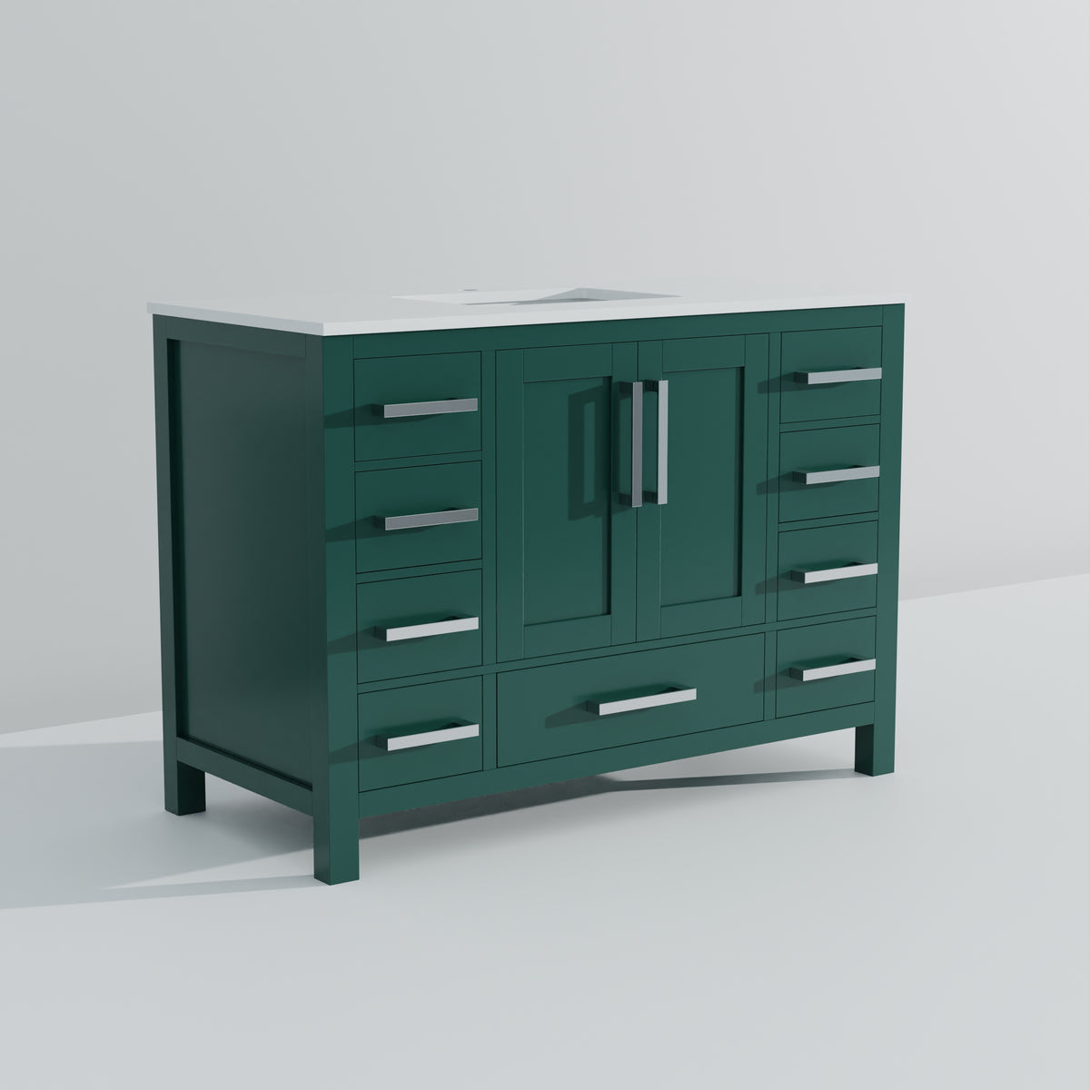 Lexora Jacques 48 in. Green Single Sink Bath Vanity