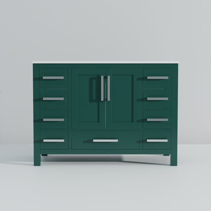 Lexora Jacques 48 in. Green Single Sink Bath Vanity