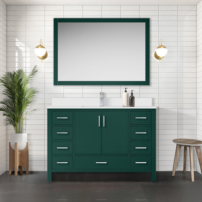 Lexora Jacques 48 in. Green Single Sink Bath Vanity