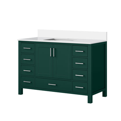 Lexora Jacques 48 in. Green Single Sink Bath Vanity