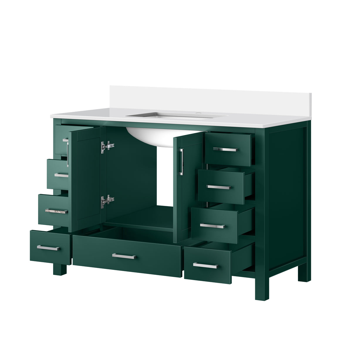 Lexora Jacques 48 in. Green Single Sink Bath Vanity