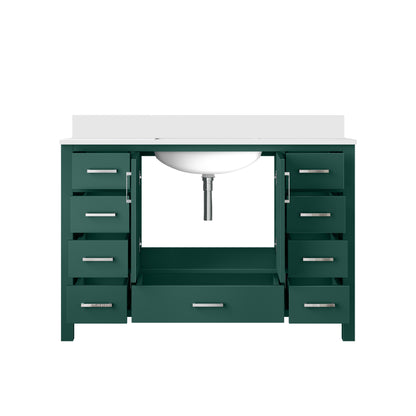 Lexora Jacques 48 in. Green Single Sink Bath Vanity