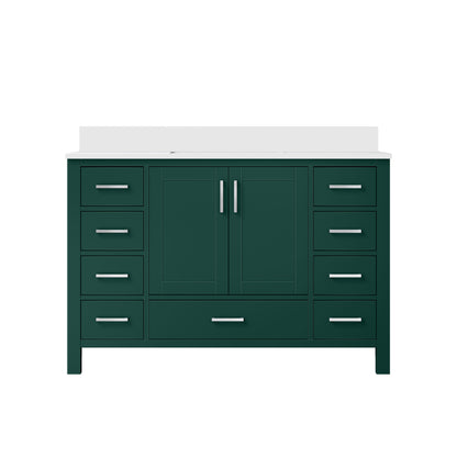 Lexora Jacques 48 in. Green Single Sink Bath Vanity