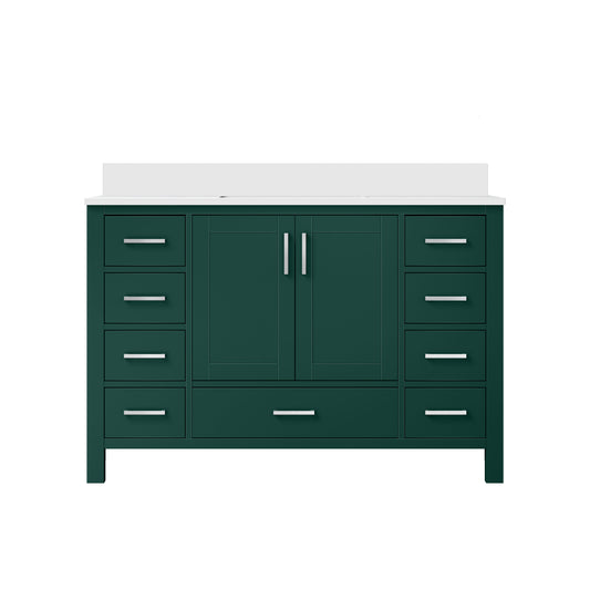 Lexora Jacques 48 in. Green Single Sink Bath Vanity
