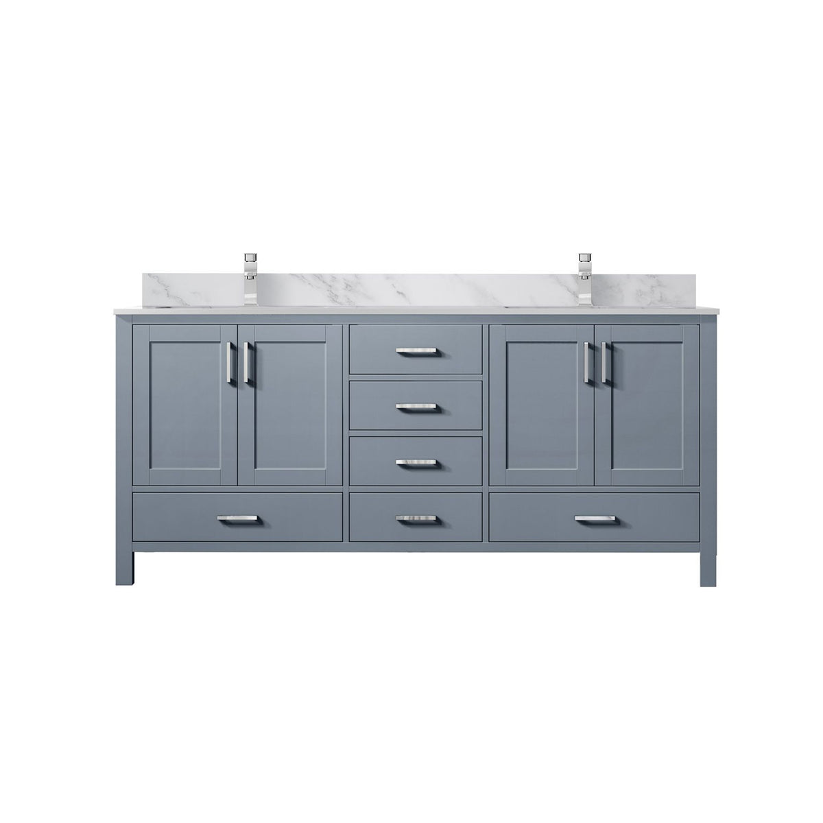 Lexora Jacques 60 in. Dark Grey Double Sink Bath Vanity