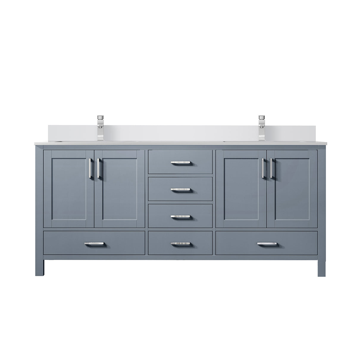 Lexora Jacques 60 in. Dark Grey Double Sink Bath Vanity