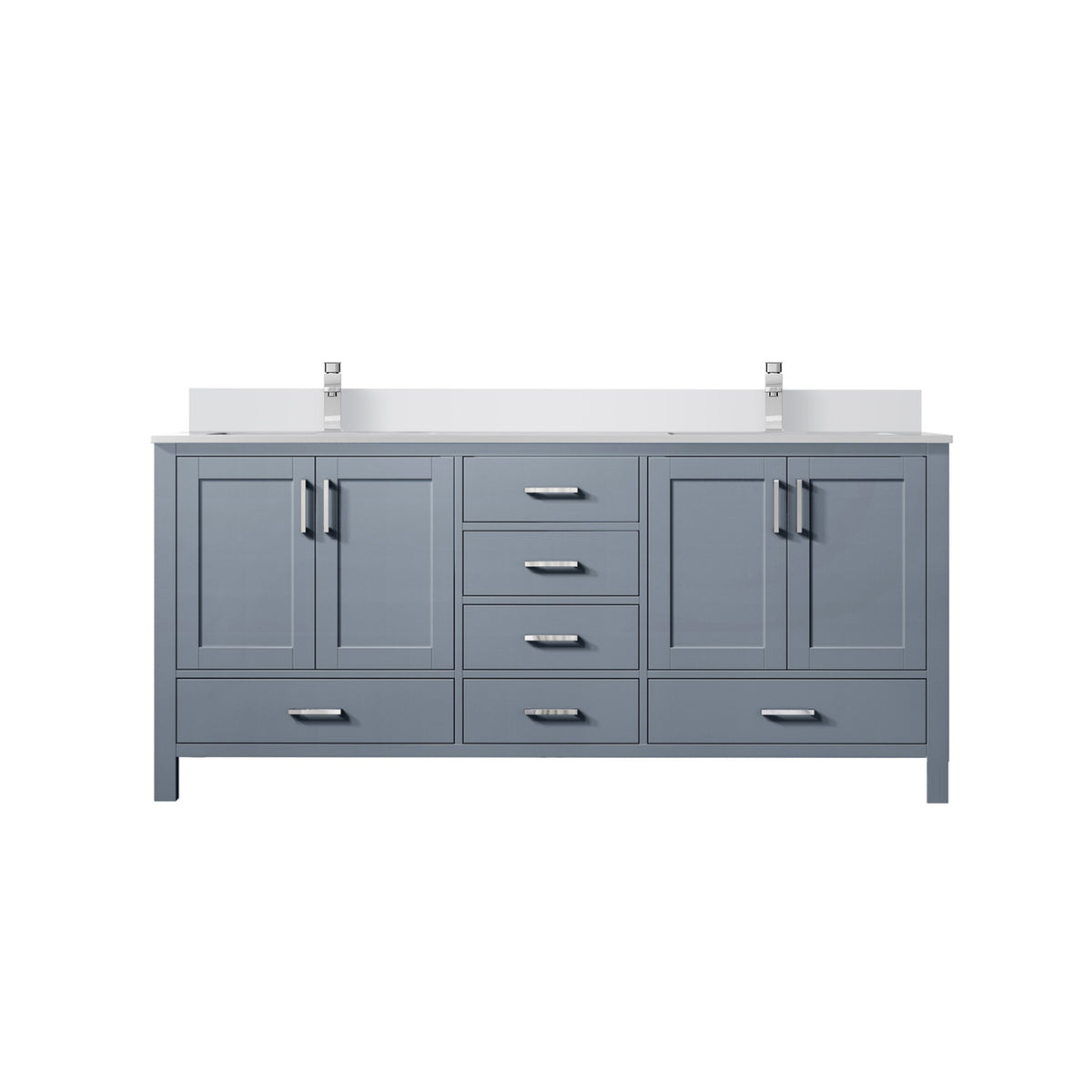 Lexora Jacques 60 in. Dark Grey Double Sink Bath Vanity