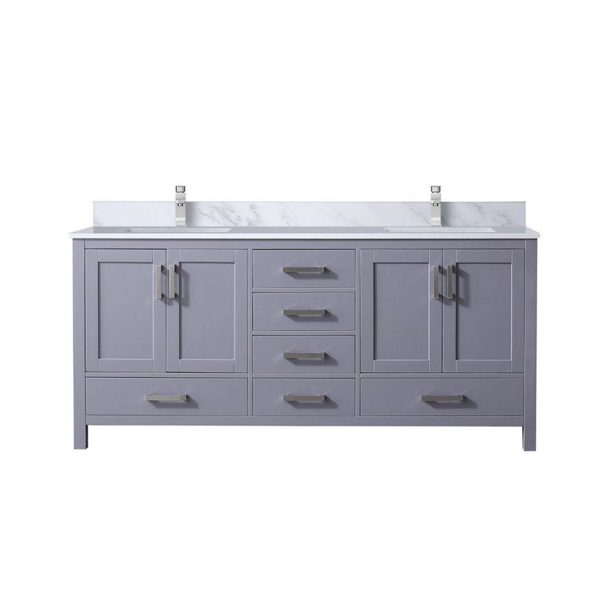 Lexora Jacques 72 in. Dark Grey Double Sink Bath Vanity