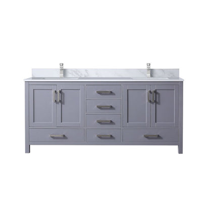 Lexora Jacques 72 in. Dark Grey Double Sink Bath Vanity