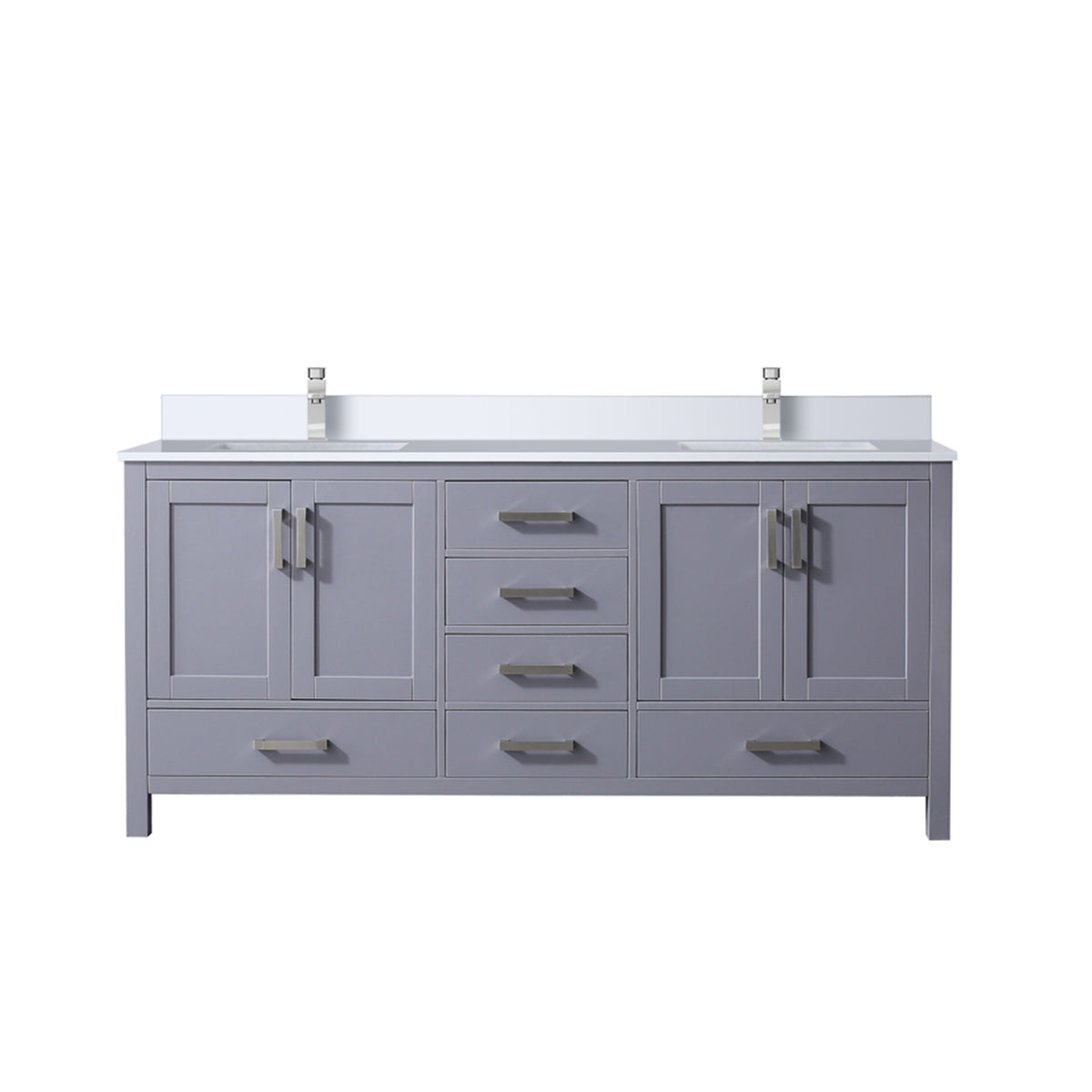 Lexora Jacques 72 in. Dark Grey Double Sink Bath Vanity