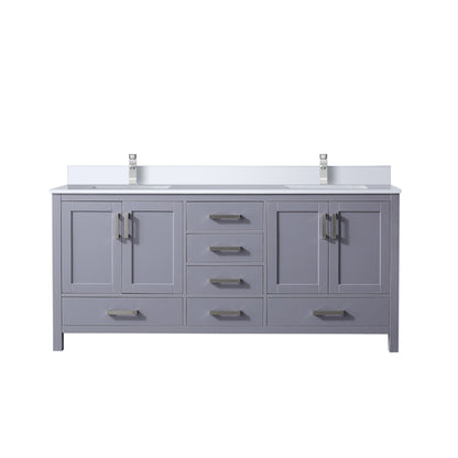 Lexora Jacques 72 in. Dark Grey Double Sink Bath Vanity