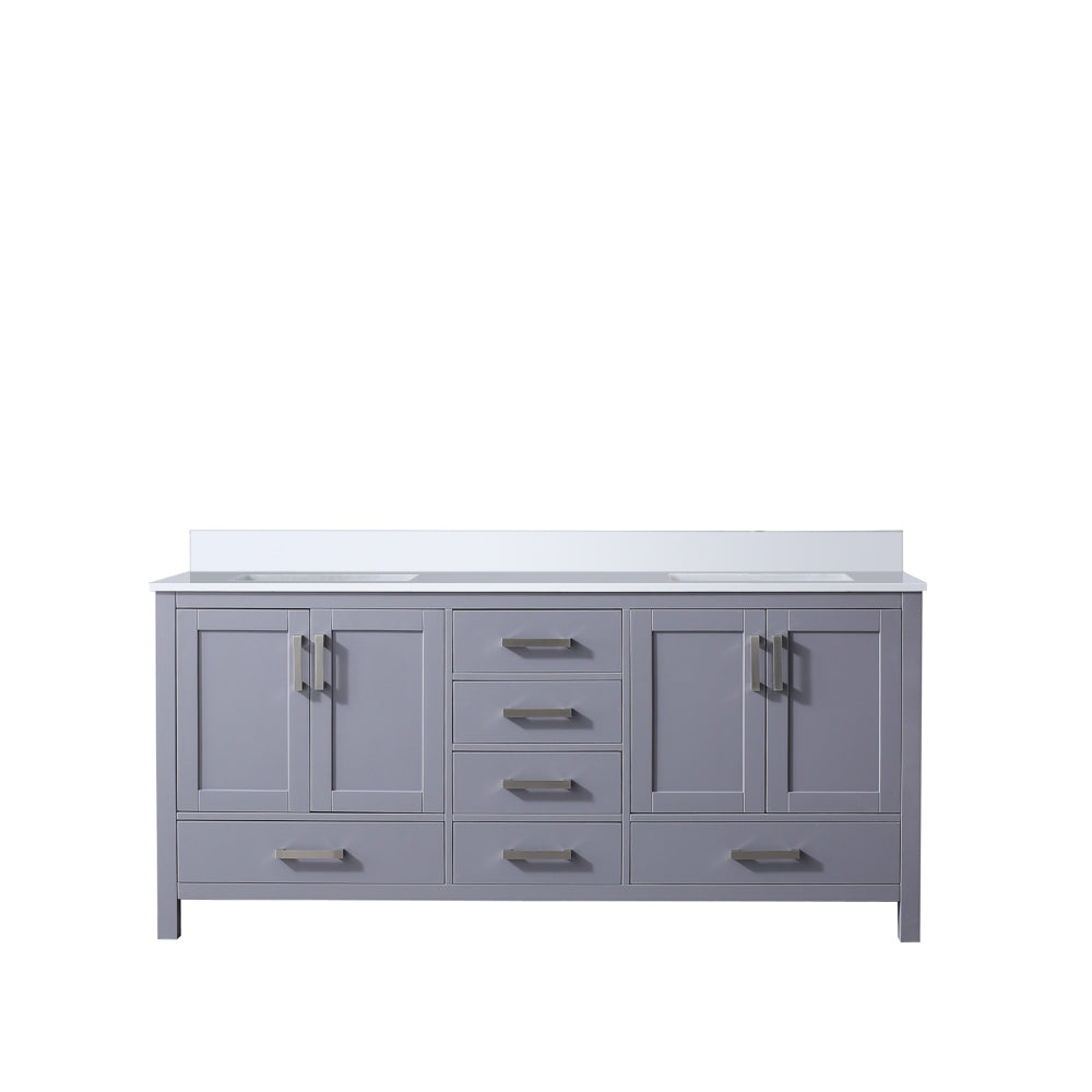 Lexora Jacques 72 in. Dark Grey Double Sink Bath Vanity